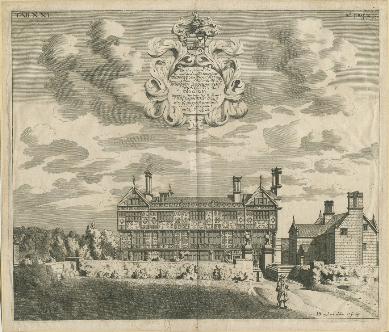 Broughton Hall: miedzioryt, nd [1653-1686] (druk) autorstwa Michael Burghers