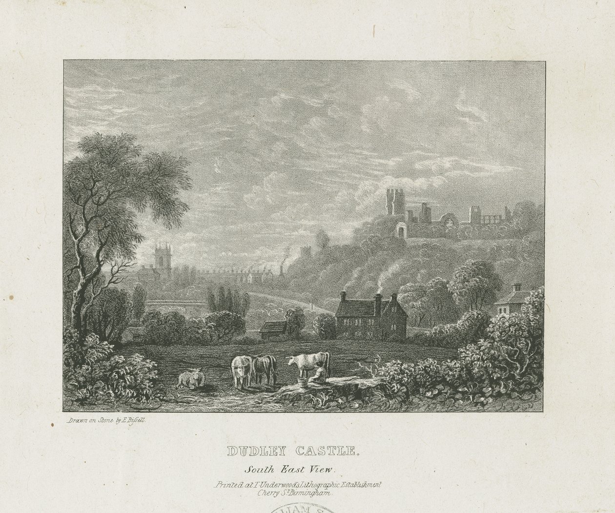 Zamek Dudley: miedzioryt, bd [1653-1686] (druk) autorstwa Michael Burghers