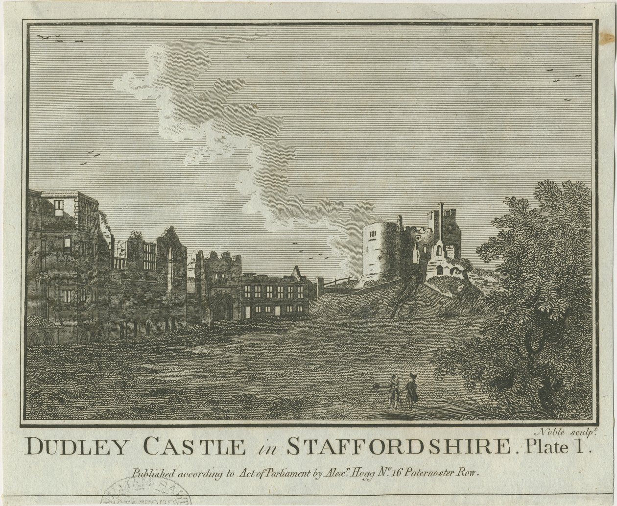 Zamek Dudley: miedzioryt, nd [1653-1686] autorstwa Michael Burghers