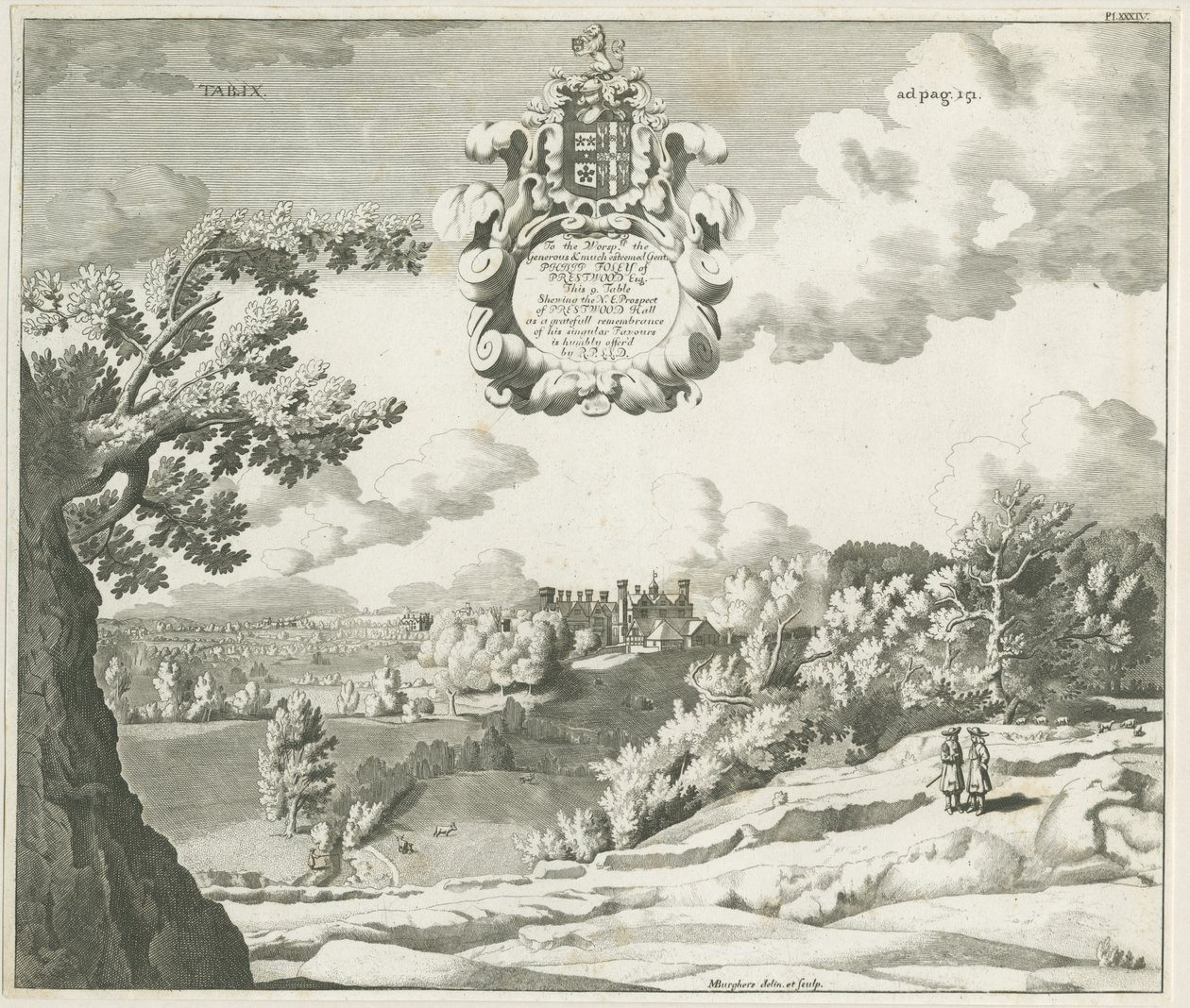 Prestwood Hall: grawerowanie, bd [1753-1827] autorstwa Michael Burghers