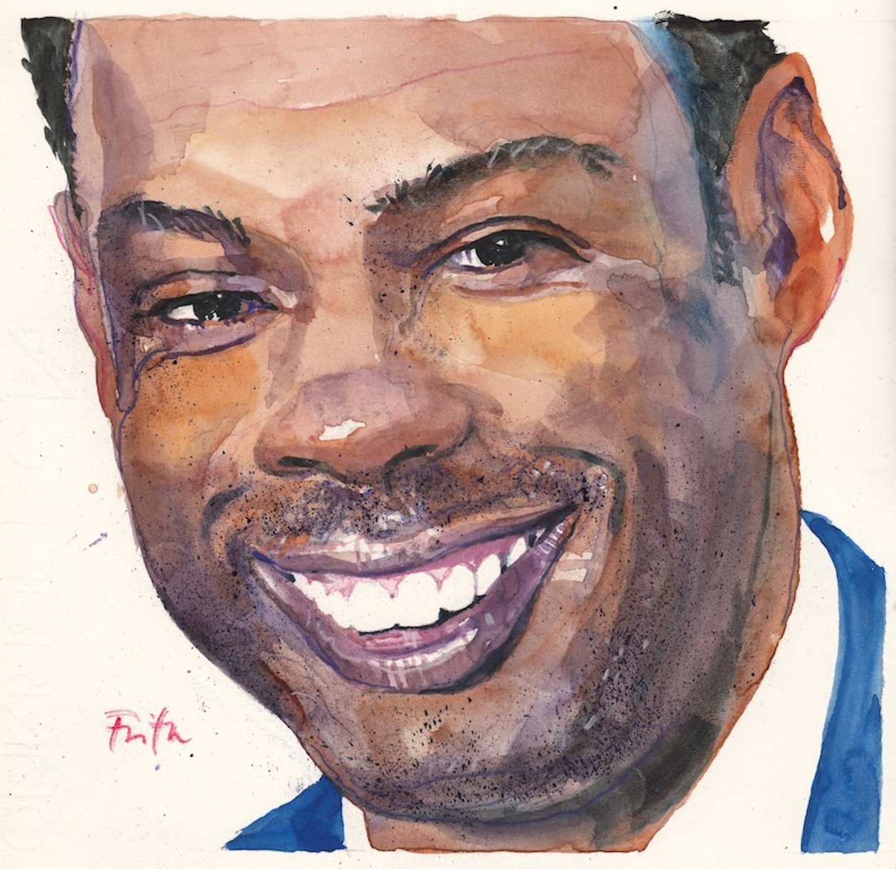 Chris Rock (akwarela) autorstwa Michael Frith
