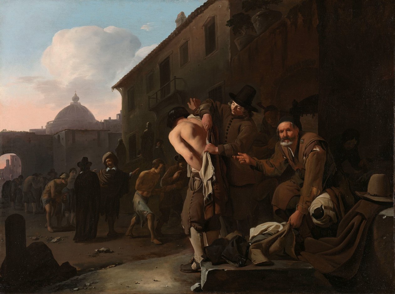 Ubranie nagich Ubieranie aktów autorstwa Michael Sweerts