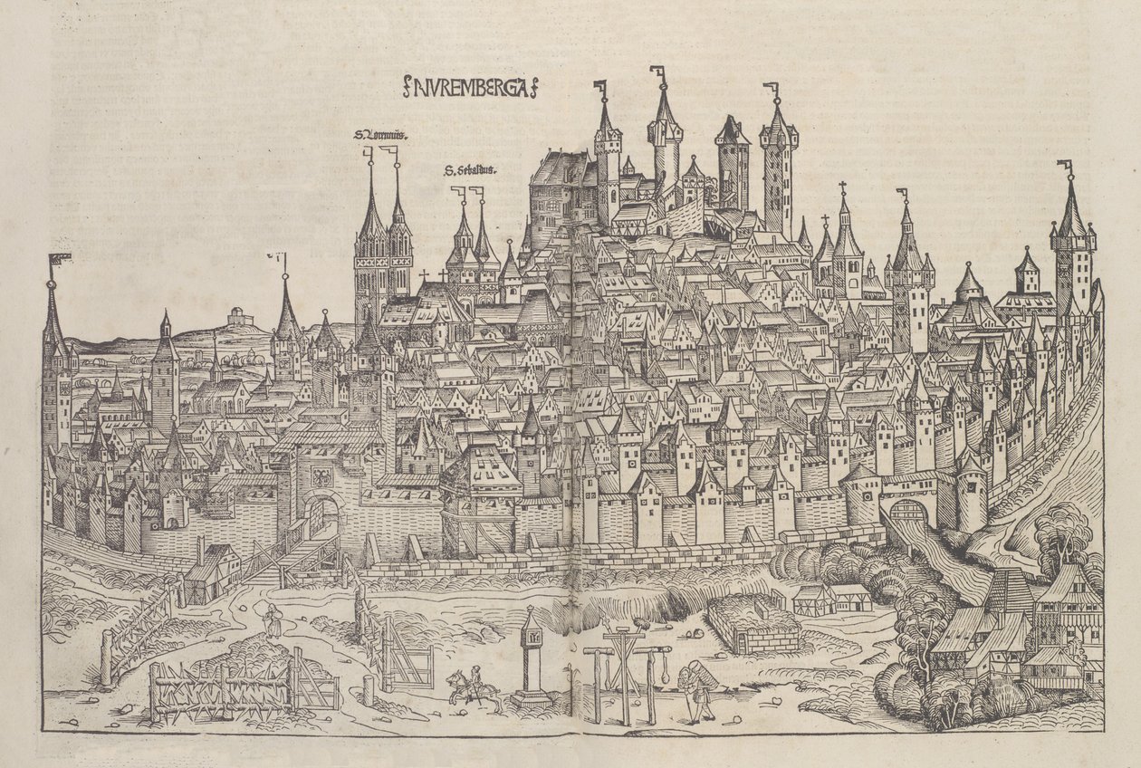 Norymberga, 1493. autorstwa Michael Wolgemut