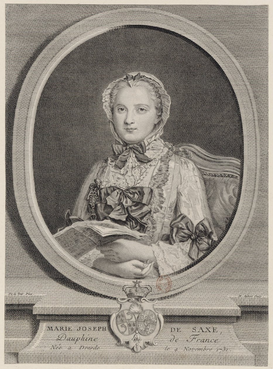 Marie Josephe, Dauphine Francji w 1747 r. autorstwa Michel Aubert