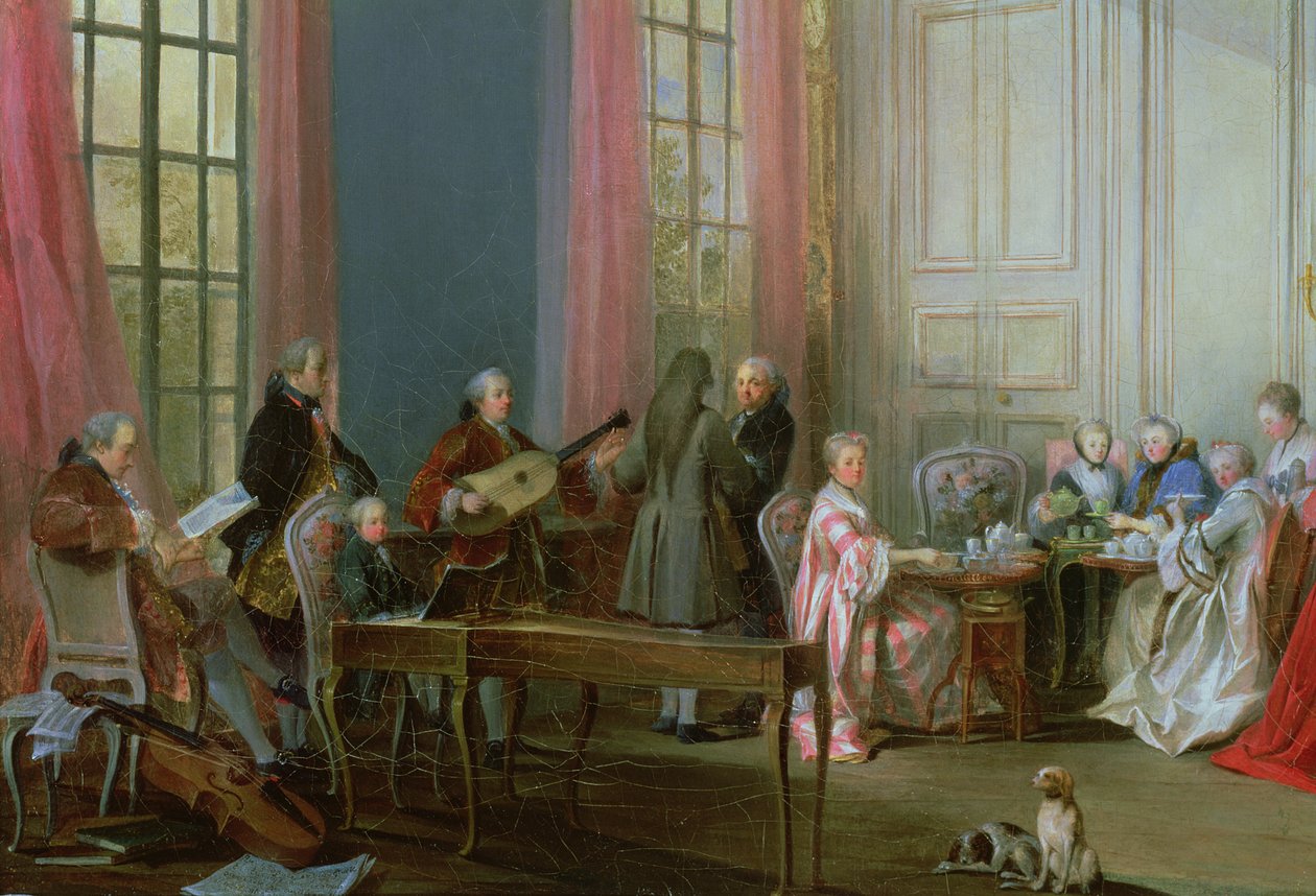 CRL29770 Młody Mozart przy klawikordzie, fragment z Le The a l