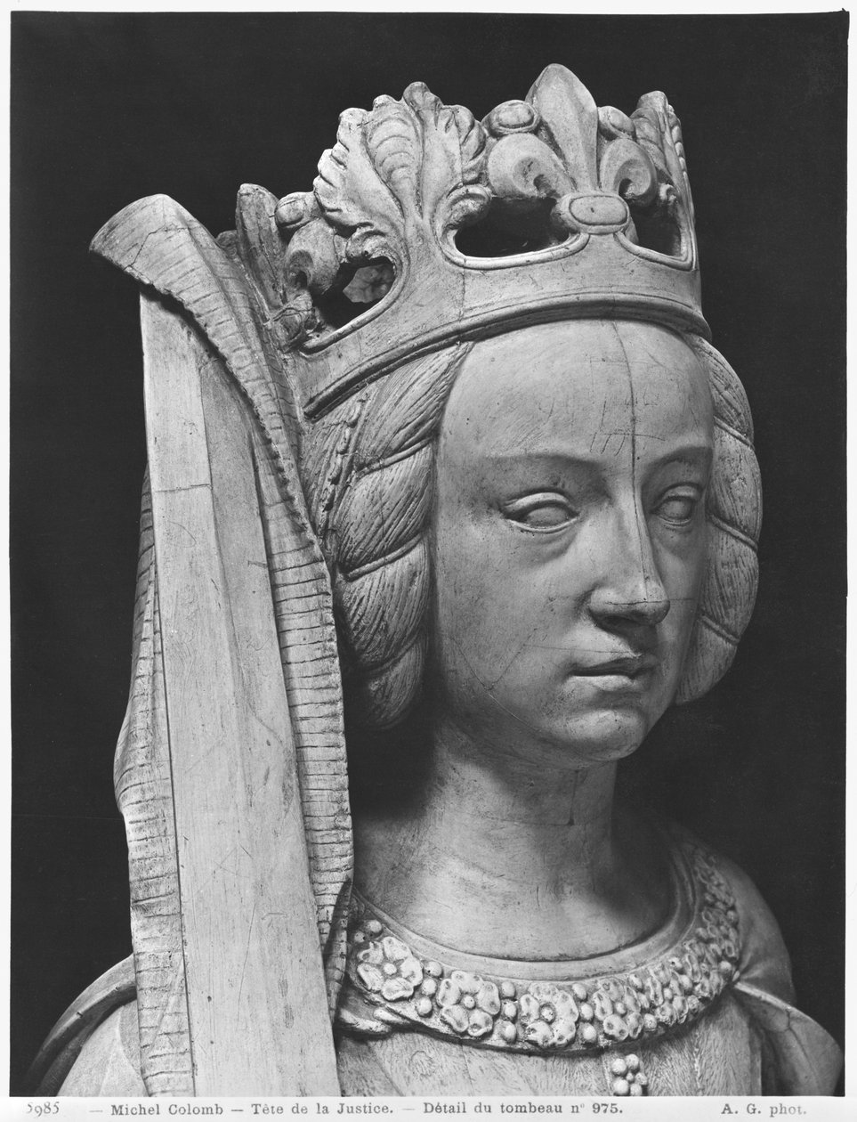 Nantes, katedra św. Piotra i Pawła, nagrobek Franciszka II, księcia Bretanii i Małgorzaty z Foix, głowa sprawiedliwości, 1502-07 (odlew gipsowy z marmuru) autorstwa Michel Colombe