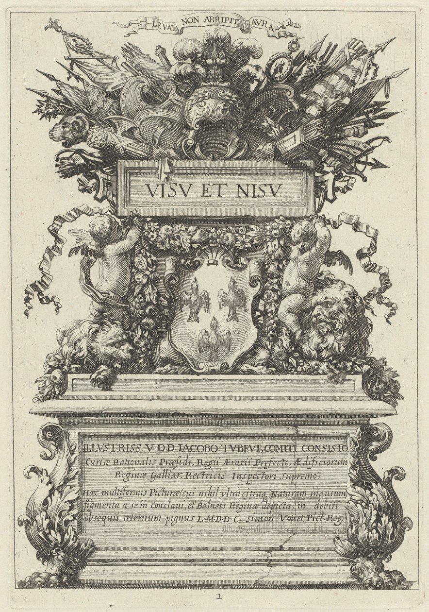 Fronton autorstwa Michel Dorigny, after Simon Vouet