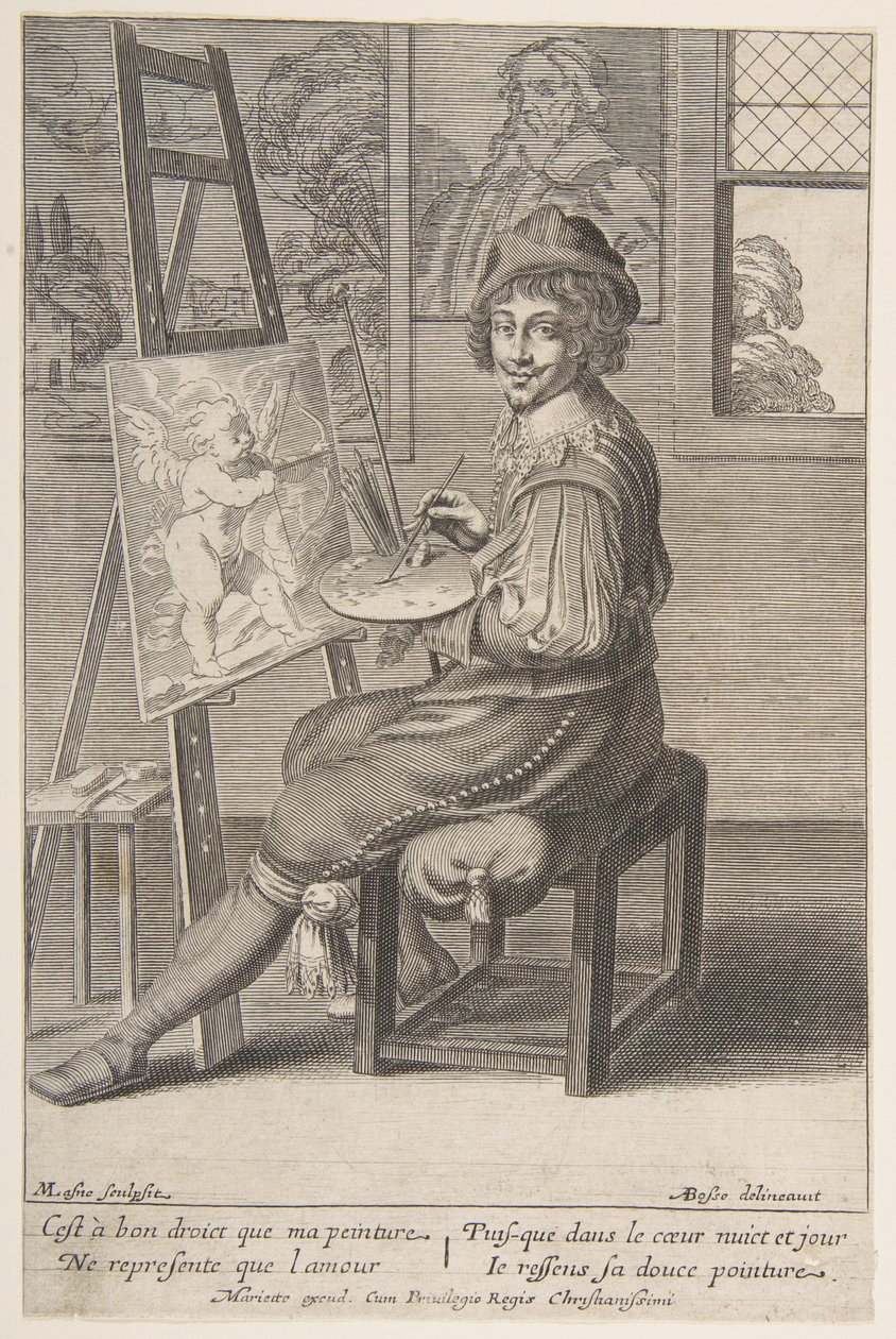 Malarz przy sztalugach, 1620-67. autorstwa Michel Lasne