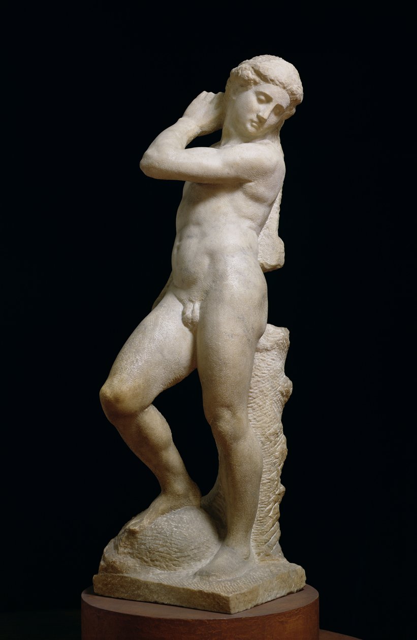 Apollo lub David, ok. 1530 (marmur) (patrz także 79843 i 230332) autorstwa Michelangelo Buonarroti