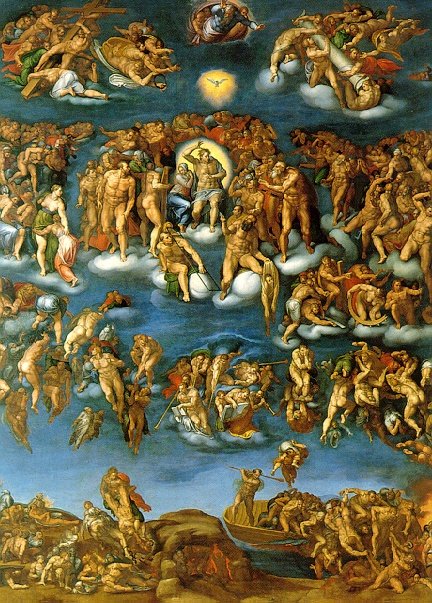 Sąd Ostateczny autorstwa Michelangelo Buonarroti