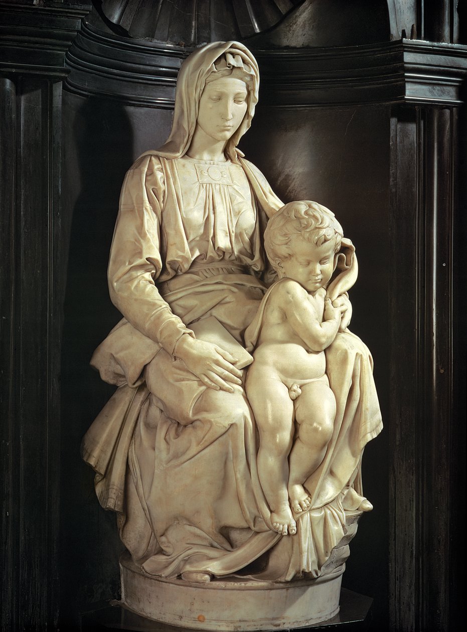 Madonna z Dzieciątkiem (marmur) autorstwa Michelangelo Buonarroti