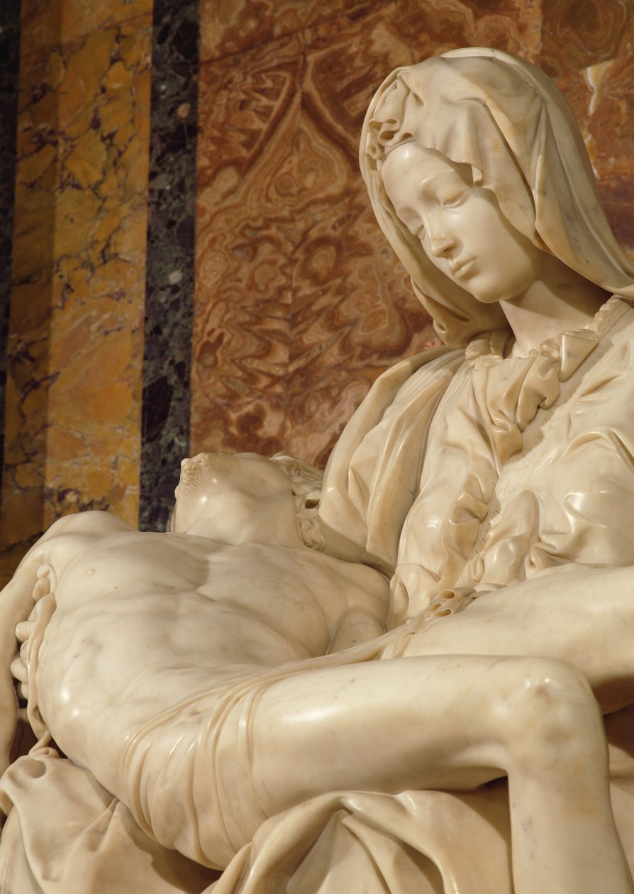Pieta, 1498-99 (marmur) autorstwa Michelangelo Buonarroti