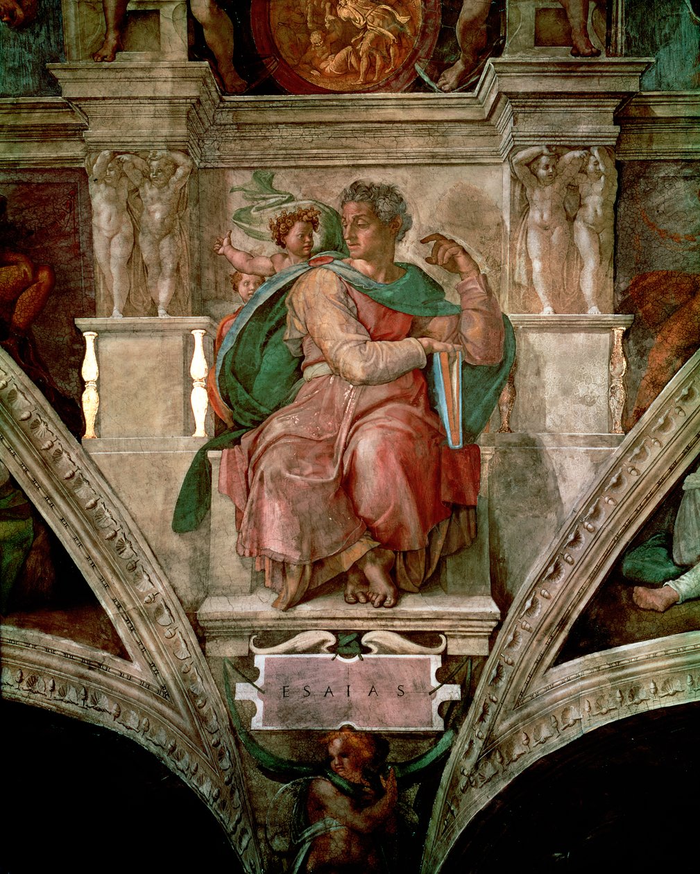 د سیستین چپل چت: د پیغمبر یسعیا (د بیا رغونې دمخه) پولی autorstwa Michelangelo Buonarroti