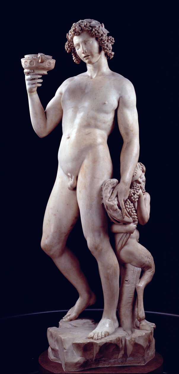 Pijaństwo Bachusa, 1496-97 (marmur) autorstwa Michelangelo Buonarroti