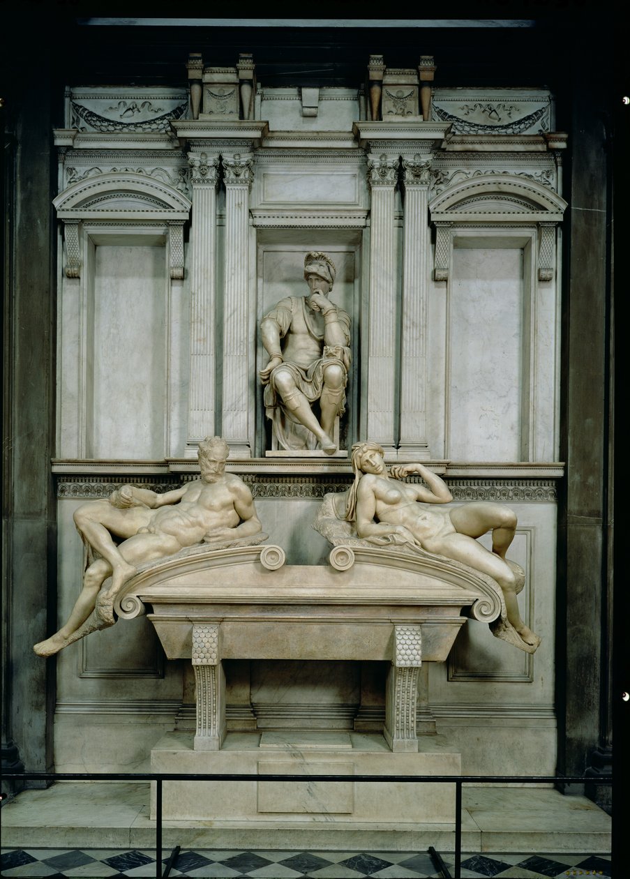 Grób Lorenzo de Medici (1449-92) 1520-34 (marmur) autorstwa Michelangelo Buonarroti