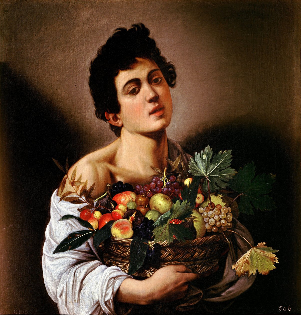 Chłopiec z koszem owoców autorstwa Michelangelo Merisi Caravaggio