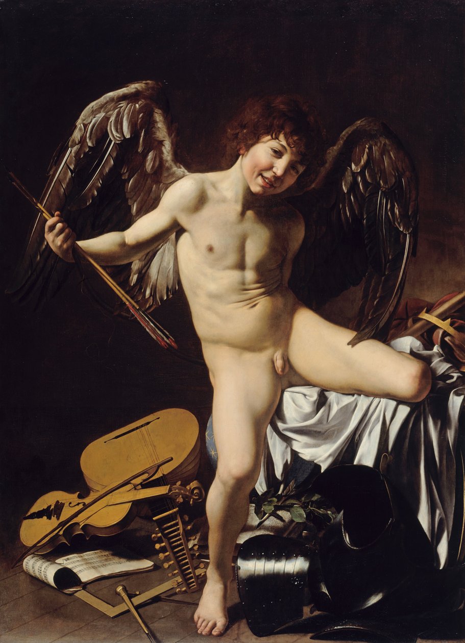 Kupidyn jako Victor autorstwa Michelangelo Merisi Caravaggio