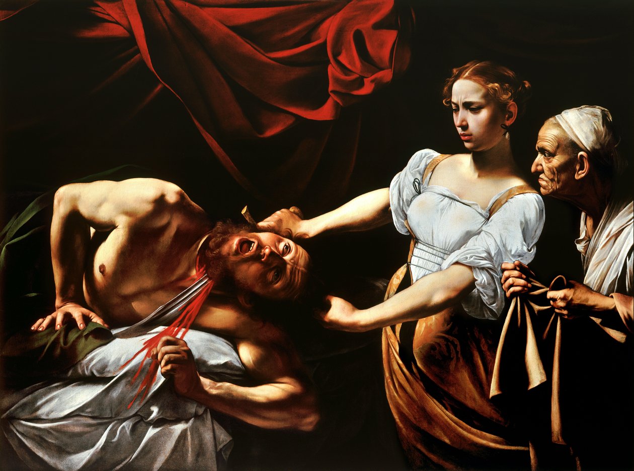 Judyta ścinająca głowę Holofernesowi autorstwa Michelangelo Merisi Caravaggio