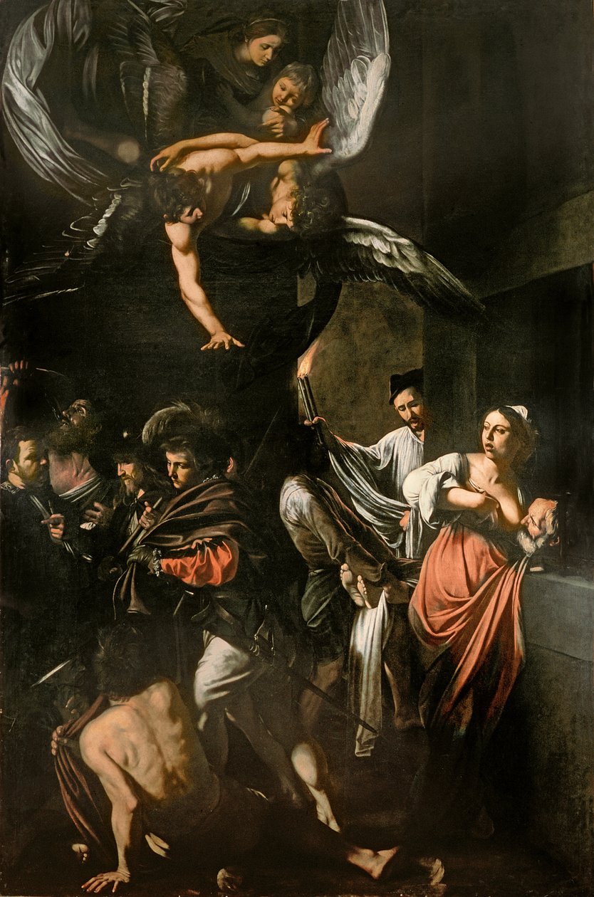 Siedem uczynków miłosierdzia, 1607 autorstwa Michelangelo Merisi Caravaggio