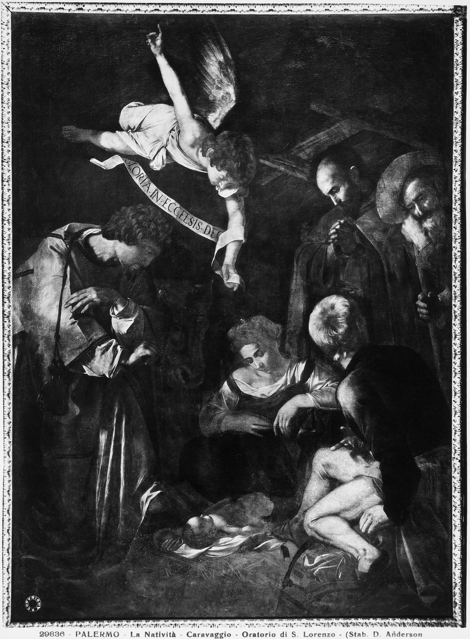 Narodzenia, 1609 autorstwa Michelangelo Merisi Caravaggio