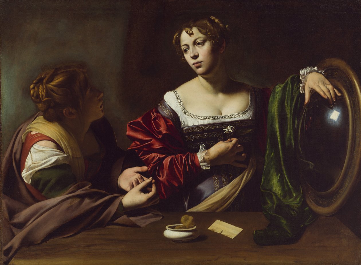 Nawrócenie Magdaleny, ok. 1598 (olej i tempera na płótnie) autorstwa Michelangelo Merisi Caravaggio