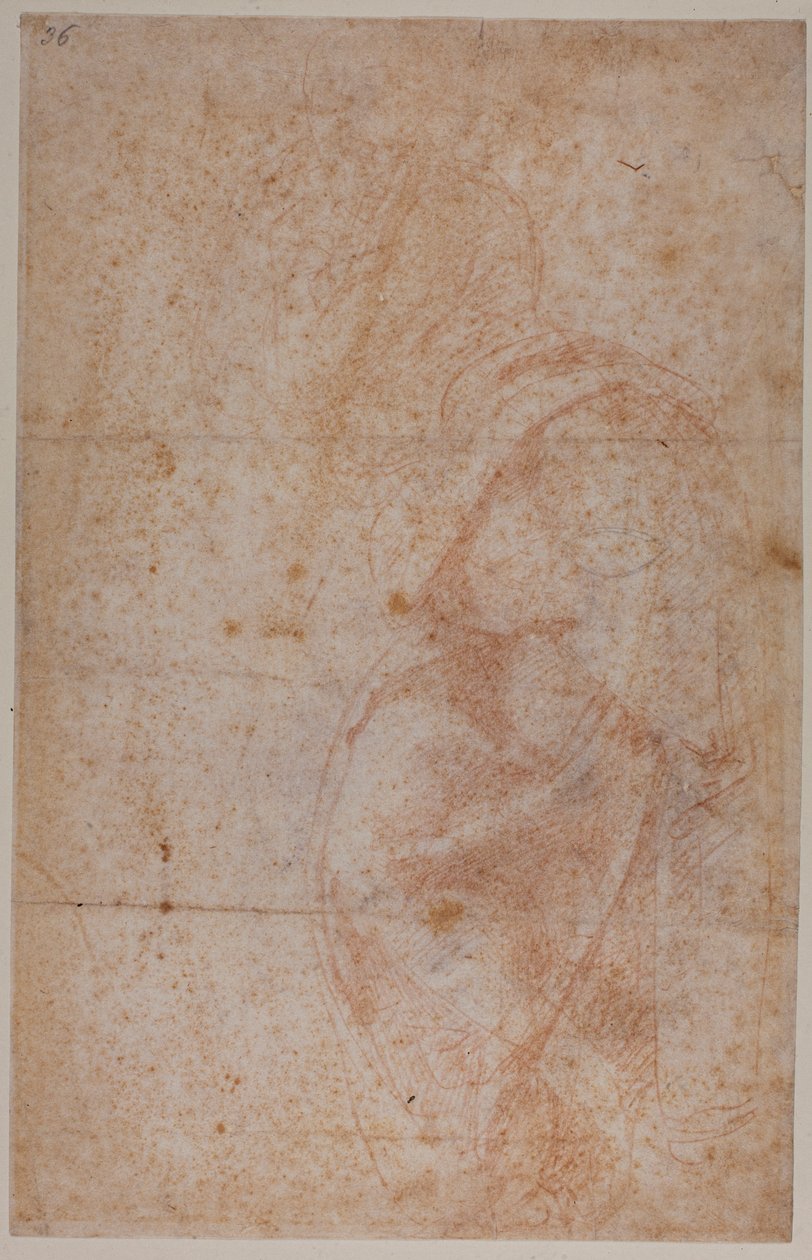 Badania rysunkowe autorstwa Michelangelo (after) Buonarroti