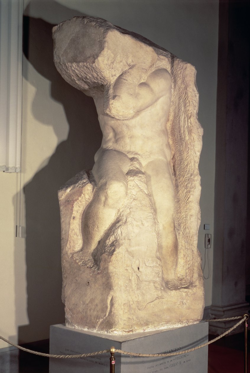 Niewolnik „Atlas”, ok. 1520-23 autorstwa Michelangelo Buonarroti