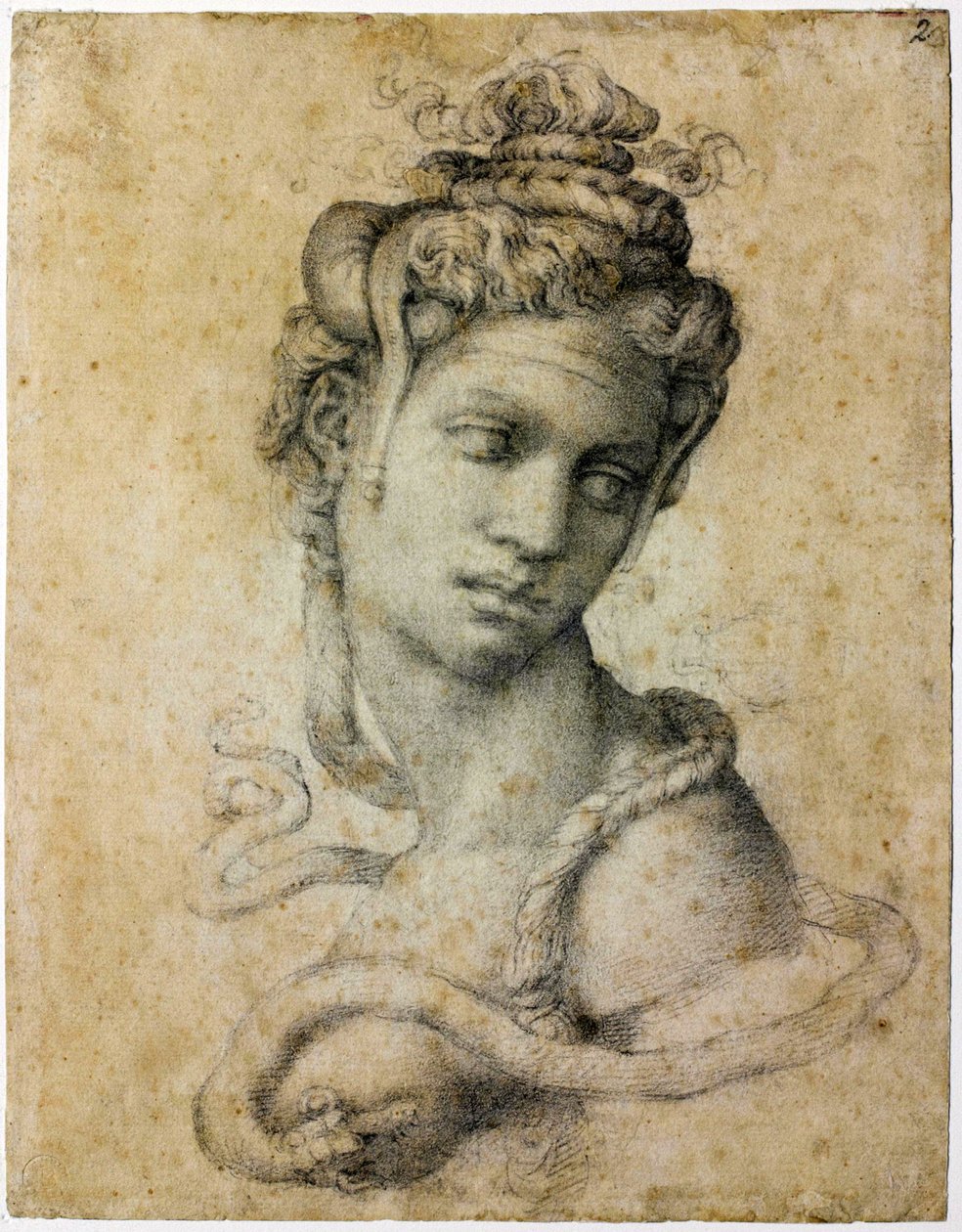 Kleopatra, ok. 1535 autorstwa Michelangelo Buonarroti