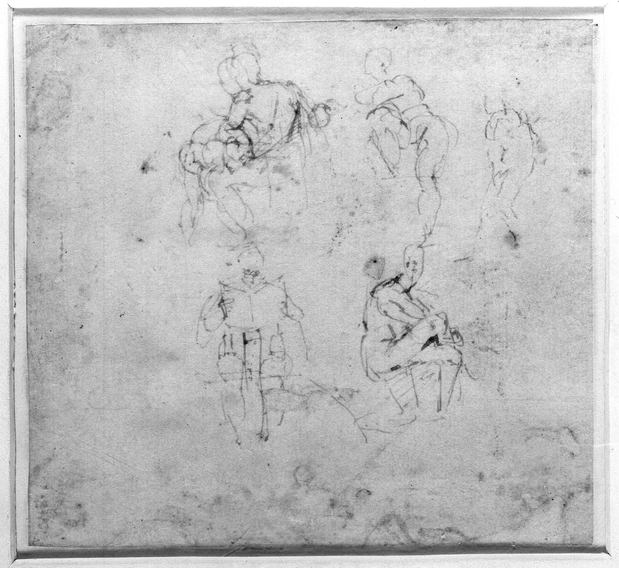 Studium postaci, c.1511 autorstwa Michelangelo Buonarroti