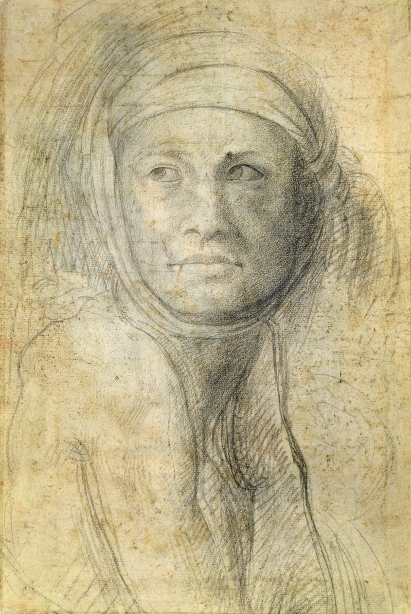 Głowa kobiety autorstwa Michelangelo Buonarroti