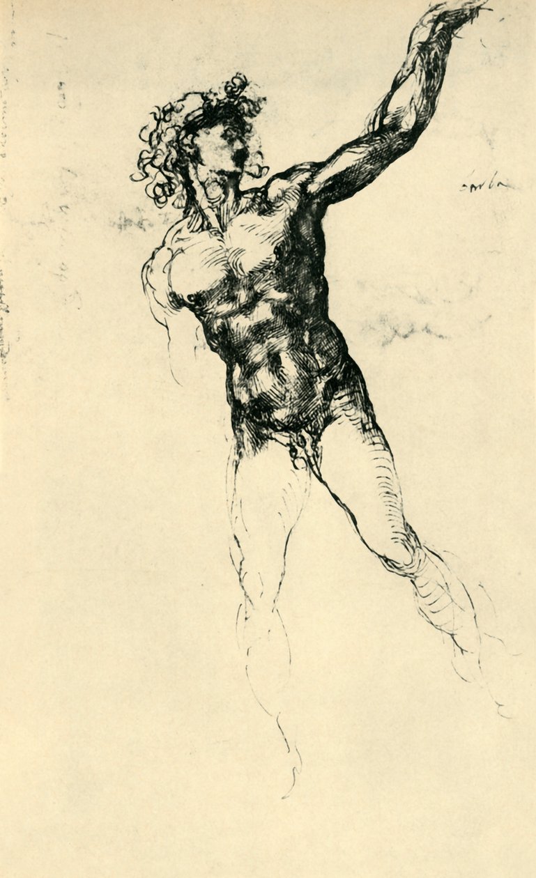 Akt męski, 1503-1504, 1943. autorstwa Michelangelo Buonarroti