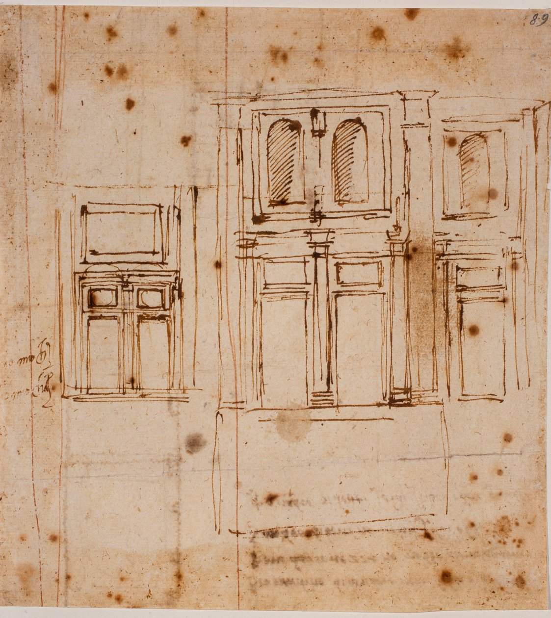 Prospekty ścienne dla kaplicy Laurentian autorstwa Michelangelo Buonarroti