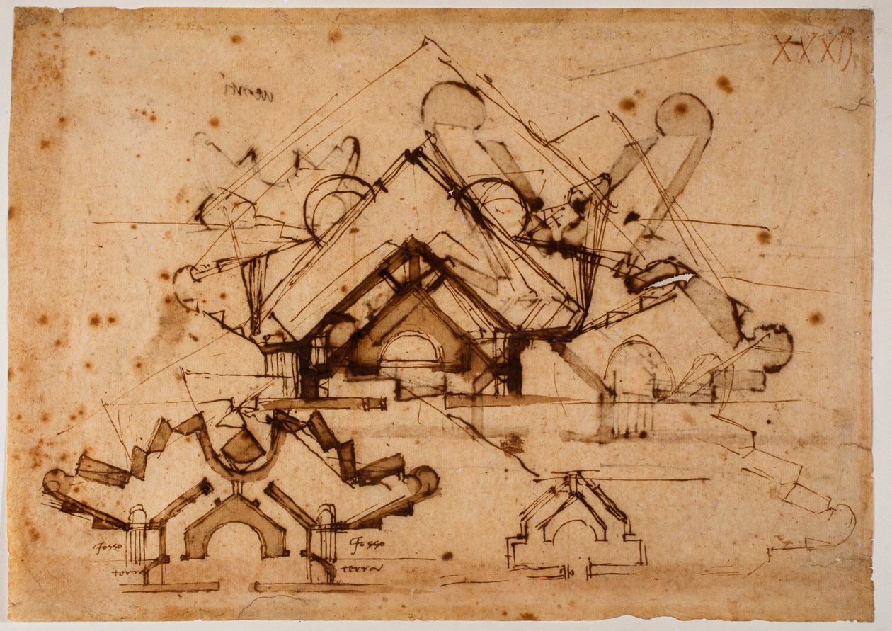 Badanie fortyfikacji autorstwa Michelangelo Buonarroti
