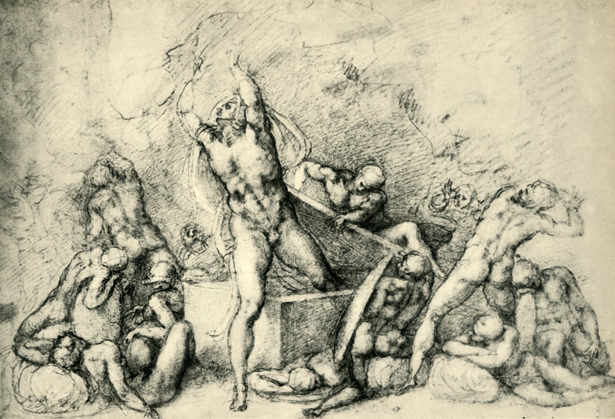 Zmartwychwstanie, ok. 1532, 1943. autorstwa Michelangelo Buonarroti