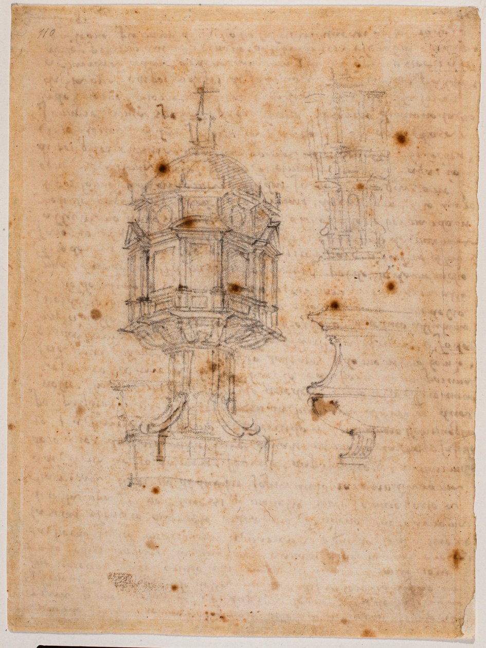 Dwa badania ciborium autorstwa Michelangelo Buonarroti