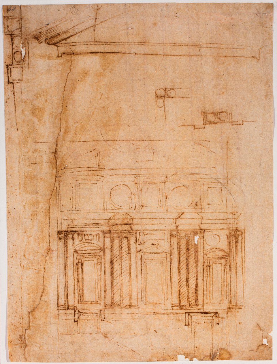 Prospekt ścienny dla wnęki Laurentian autorstwa Michelangelo Buonarroti