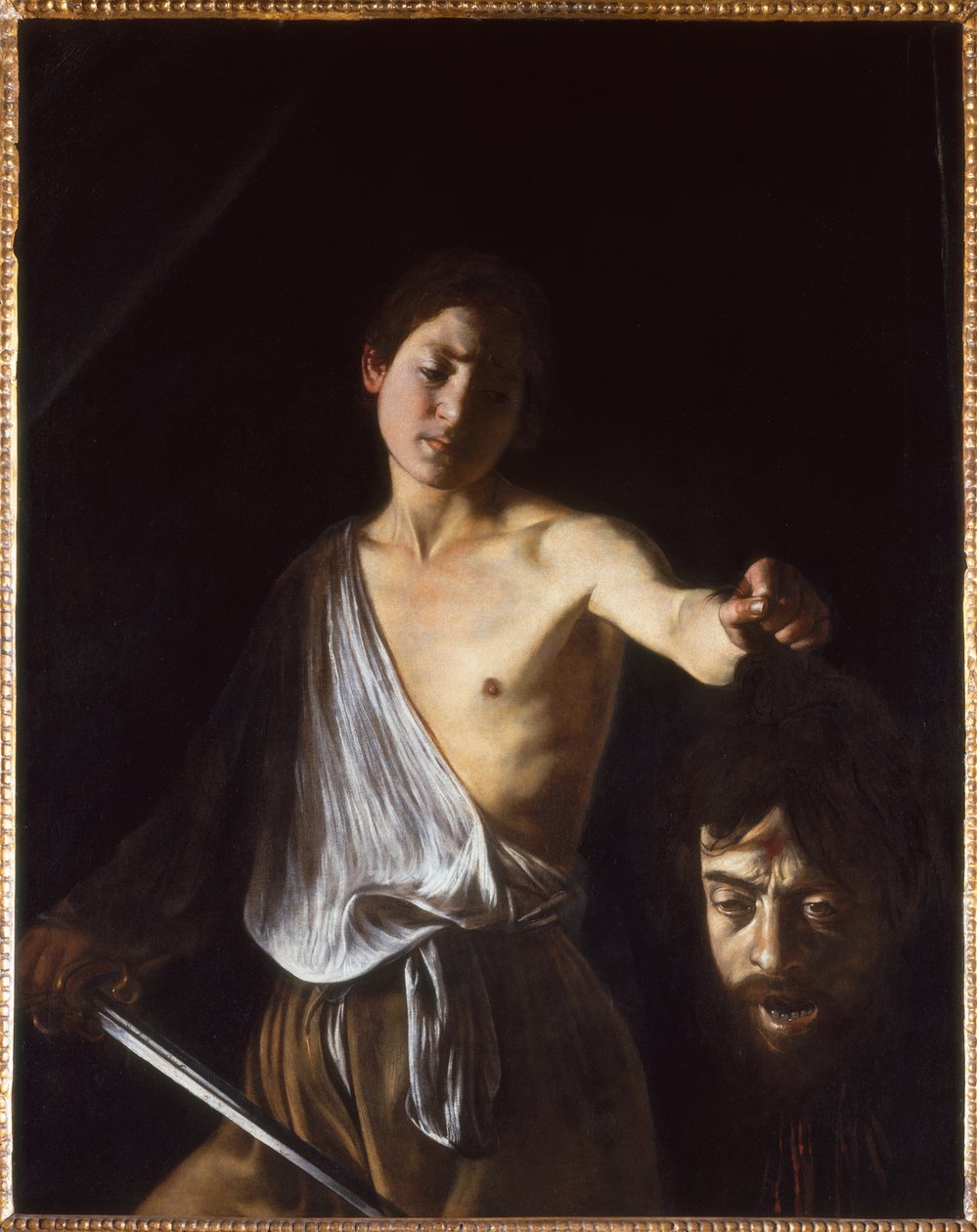 Dawid z głową Goliata, 1609-1610. autorstwa Michelangelo Caravaggio