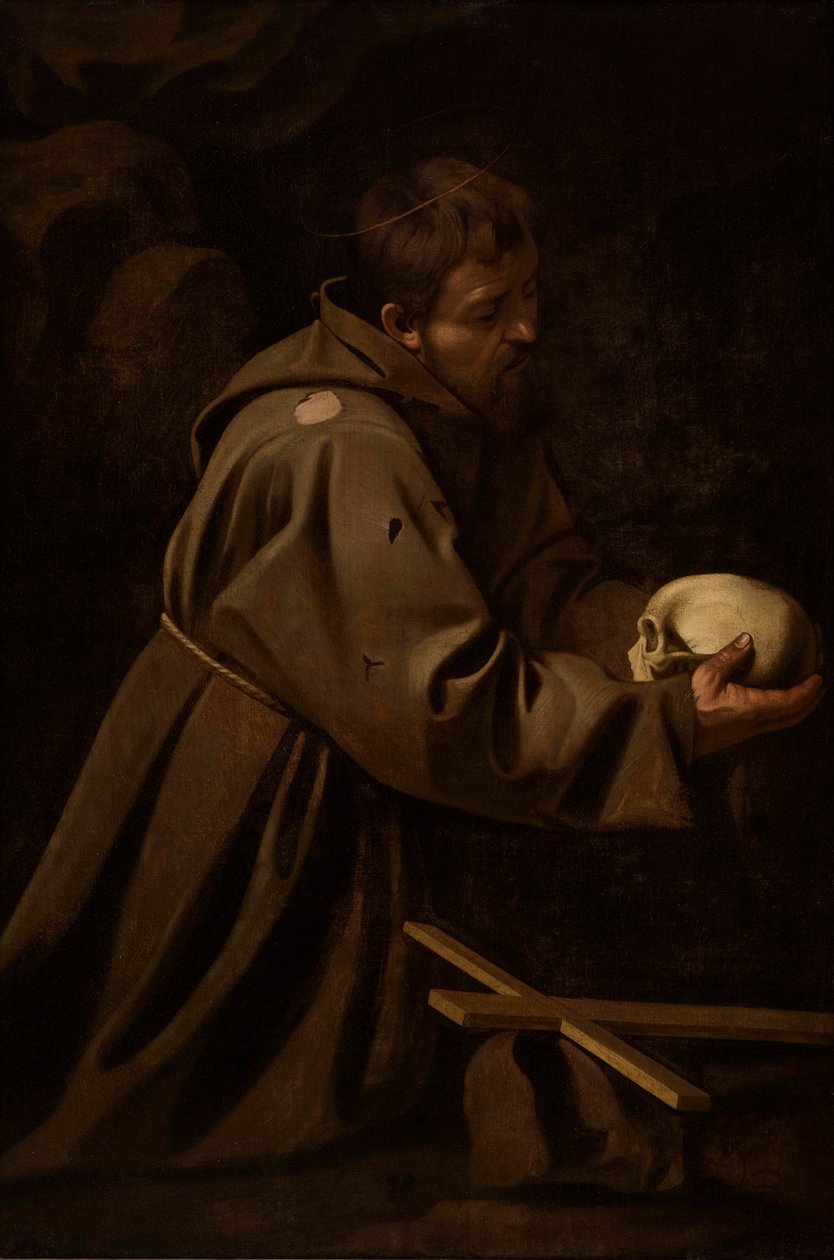 Św. Franciszek w Medytacji, ok. 1606. autorstwa Michelangelo Caravaggio