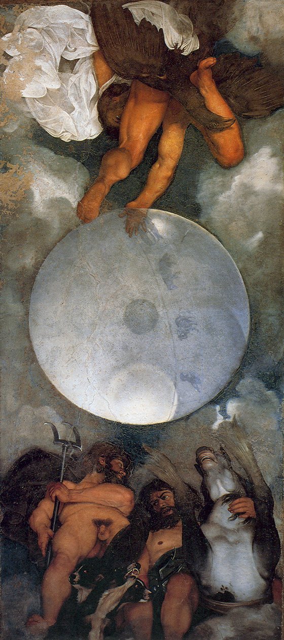 Jowisz, Neptun i Pluton, ca. 1597 autorstwa Michelangelo Merisi Caravaggio