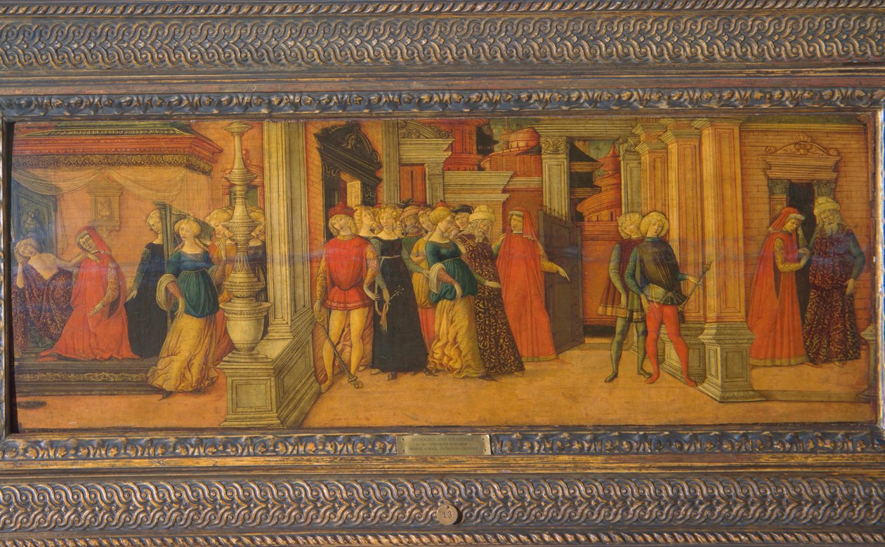 Antiochus i Stratonice, ok. 1470 (tempera na płycie) autorstwa Michele Ciampanti