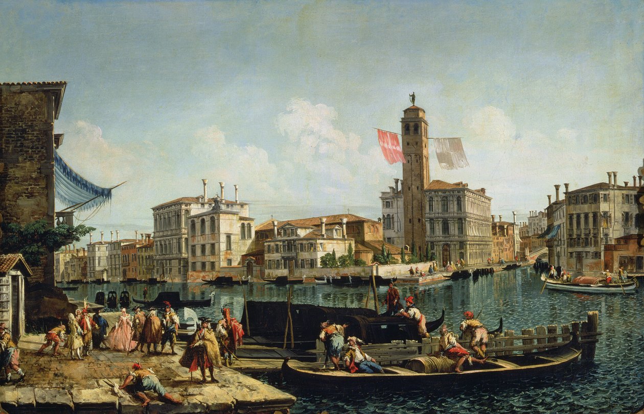 Canal Grande i S. Geremia, Wenecja autorstwa Michele Marieschi