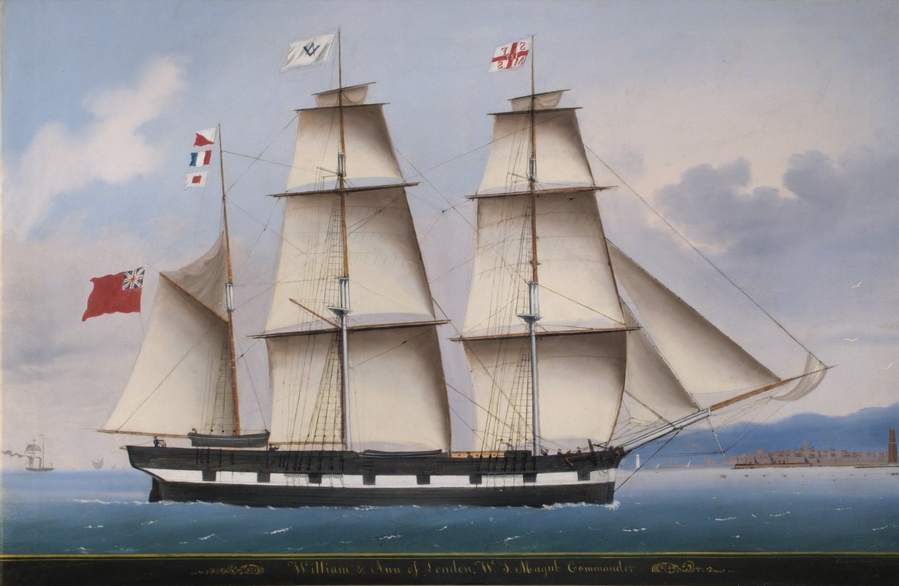 „William and Anne” z Londynu, W S Magub, dowódca, 1855 autorstwa Michele Renault