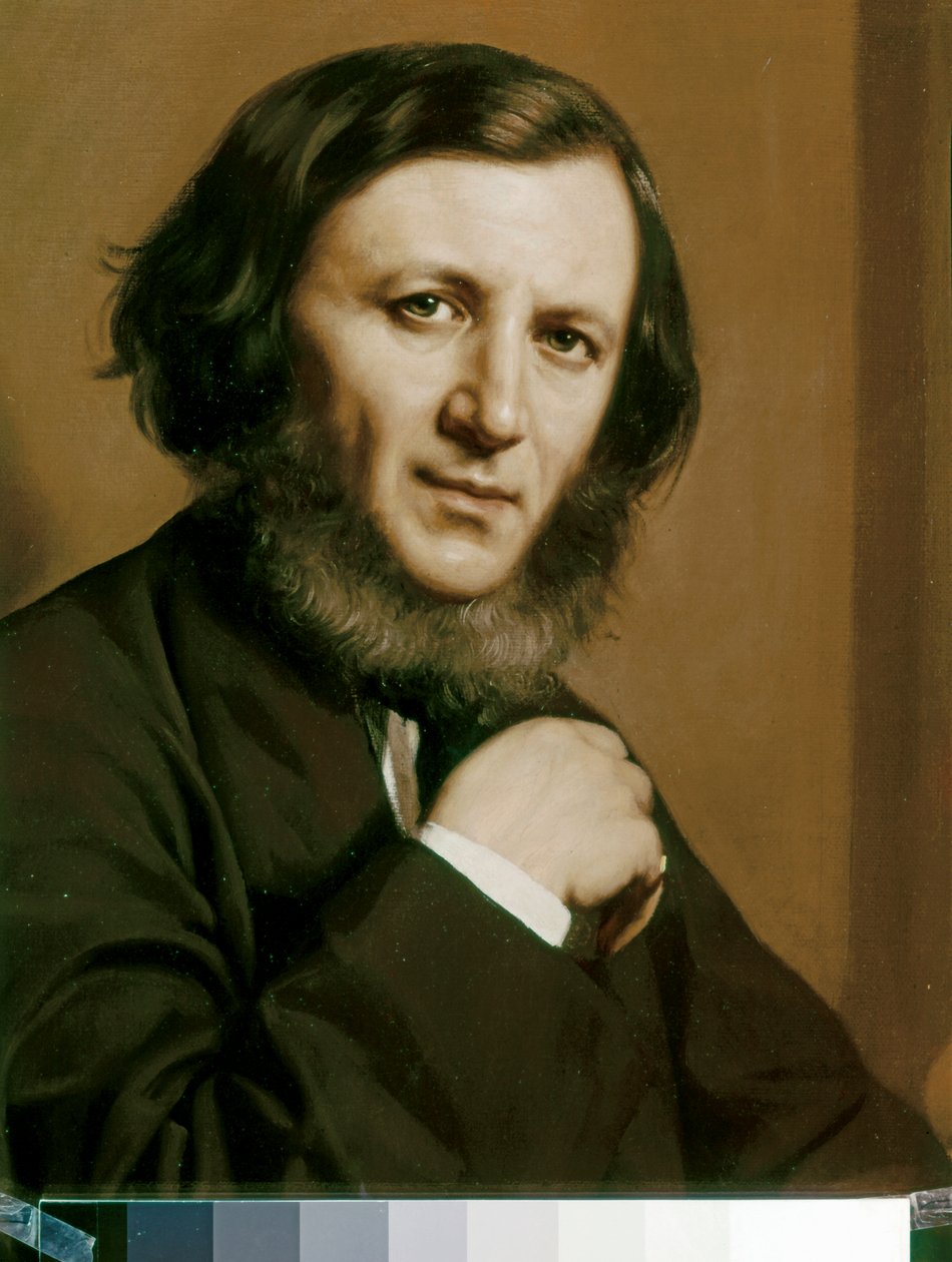 Robert BROWNING, szczegół portretu autorstwa Michele Gordigiani