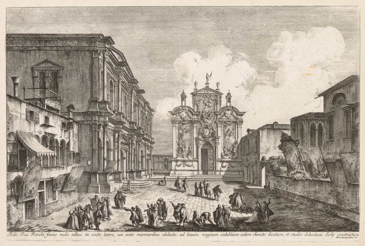 Widoki Wenecji: Campo S. Rocco autorstwa Michele Marieschi