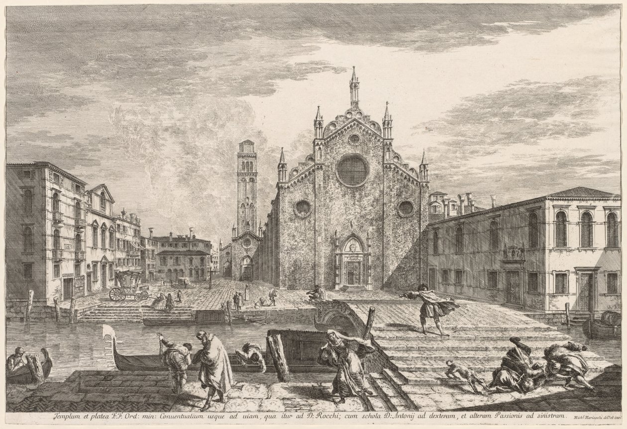 Widoki Wenecji: Campo dei Frari, 1741. autorstwa Michele Marieschi