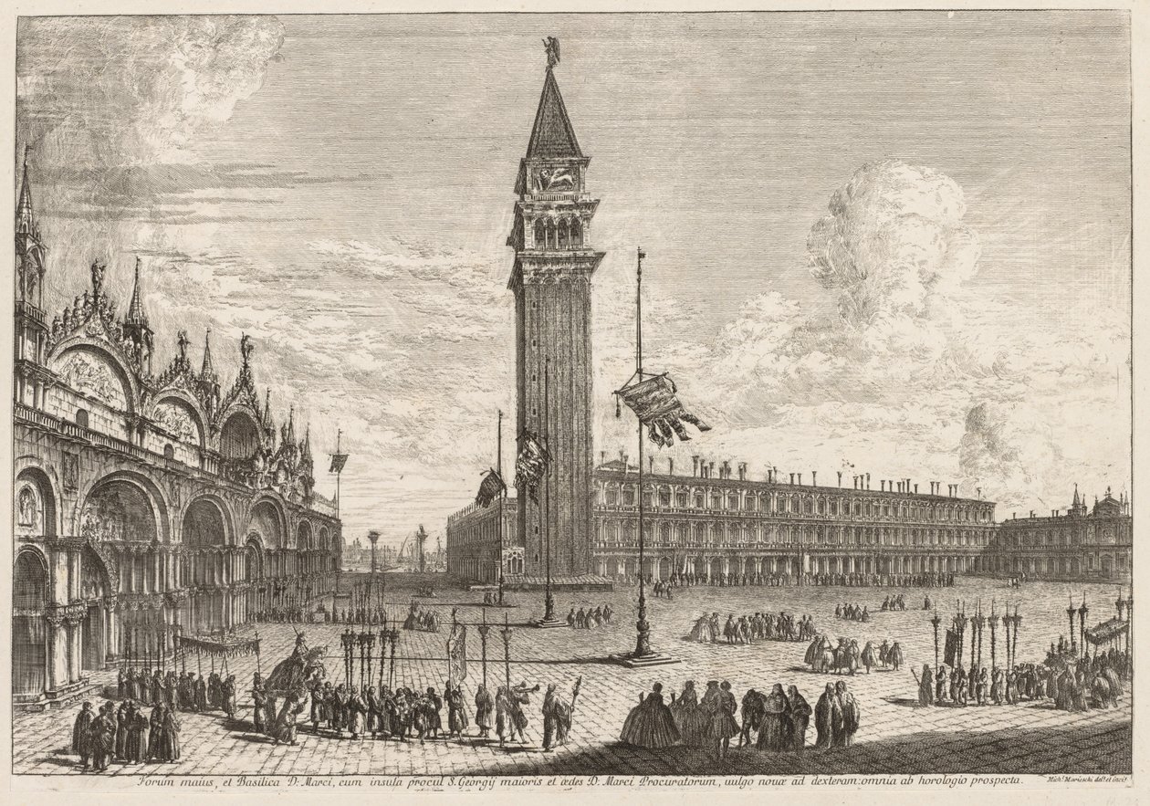 Widoki Wenecji: Piazza i Piazzetta, 1741. autorstwa Michele Marieschi