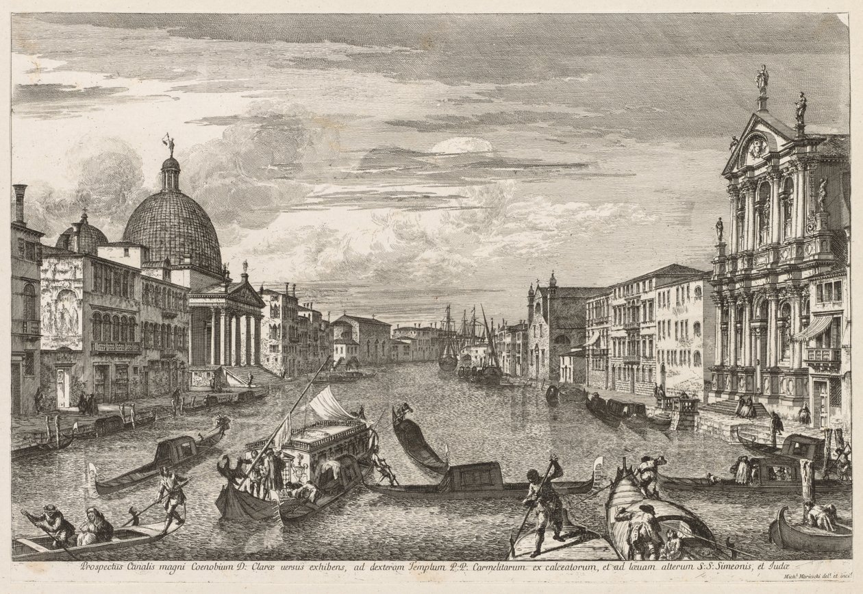 Widoki Wenecji: Santa Chiara, 1741. autorstwa Michele Marieschi