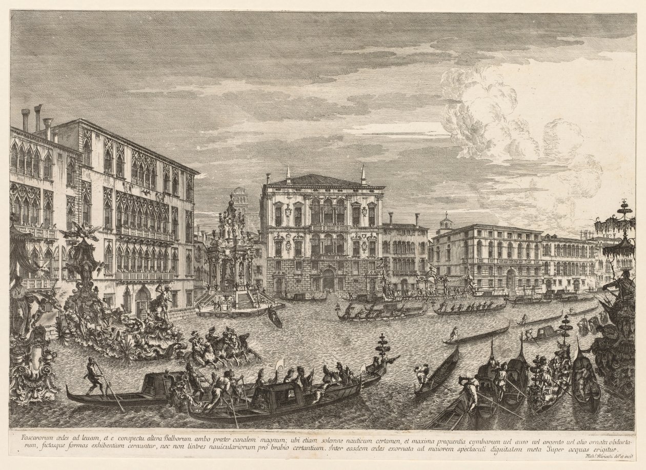 Widoki Wenecji: Regaty, 1741. autorstwa Michele Marieschi