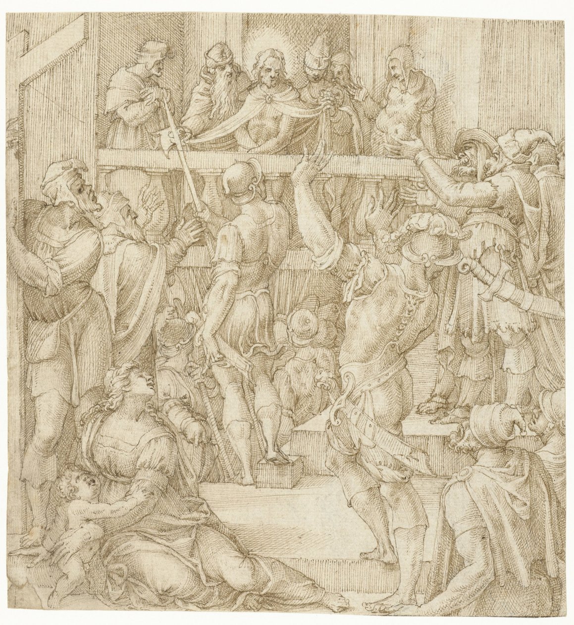 Chrystus ukazany ludziom autorstwa Michiel Coxie (I)