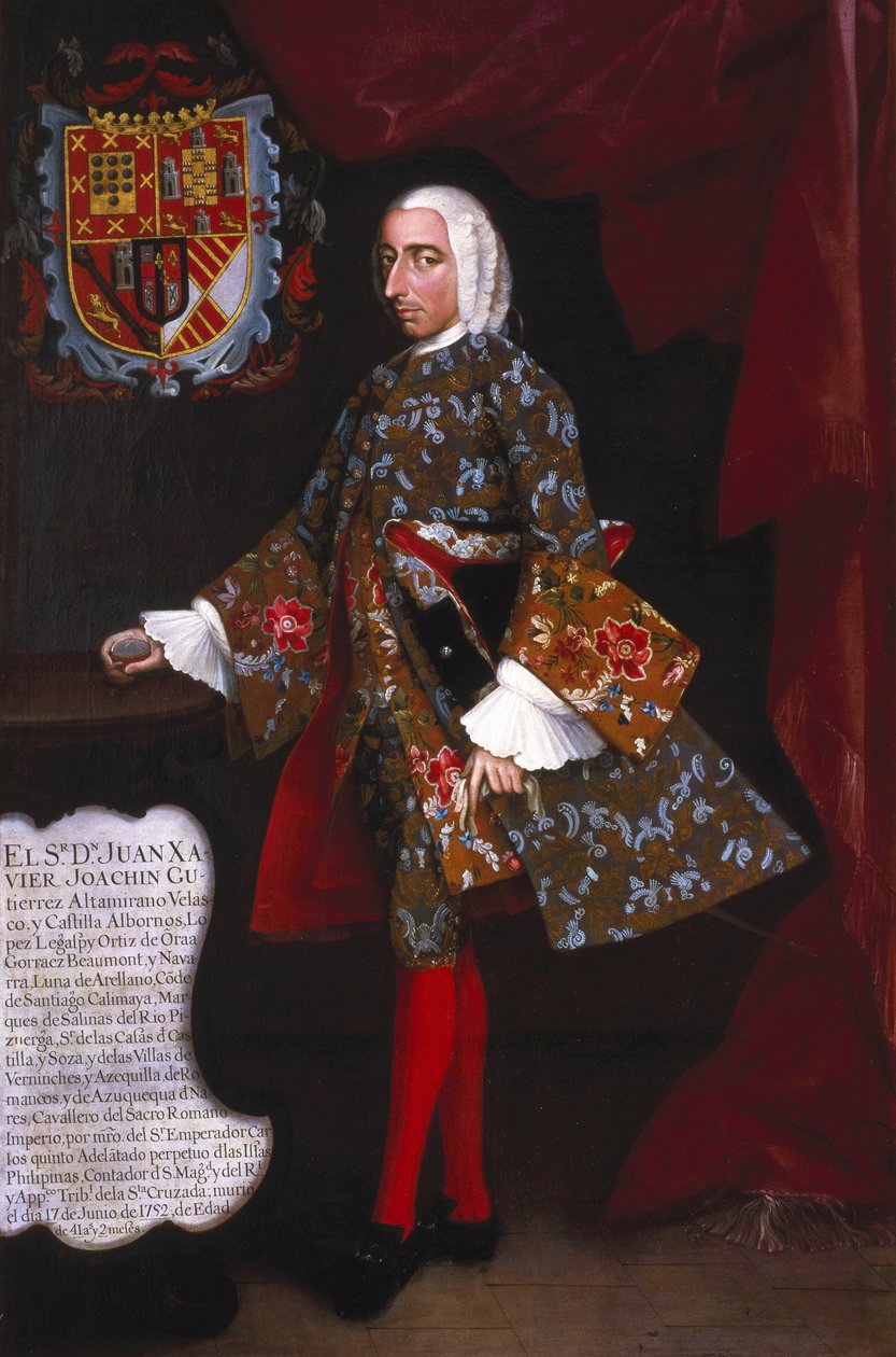 Pan Juan Xavier Joachín Gutiérrez Altamirano Velasco autorstwa Miguel Cabrera